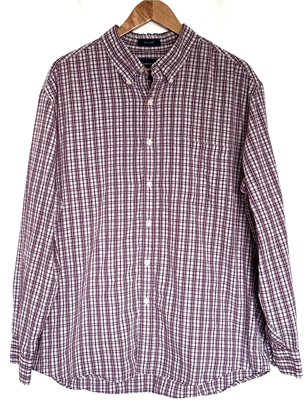 Saddlebred Shirt Men’s XL Plaid Button Up Long Sleeve Pocket Collared Top
